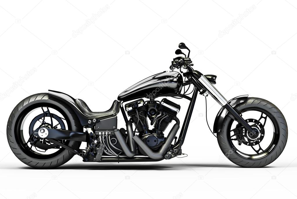 Custom black motorcycle