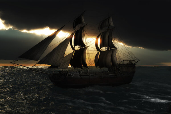 Парусный корабль