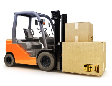 Vorkheftruck zorgzame verzending pakketten