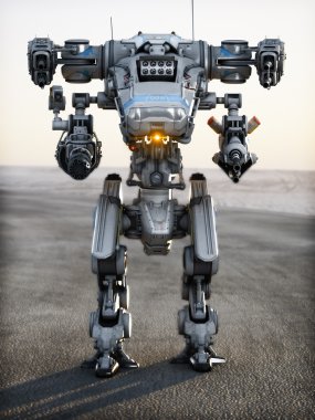 Robot fütüristik savaş robotu silah