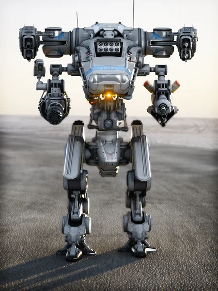 Robot fütüristik savaş robotu silah — Stok fotoğraf