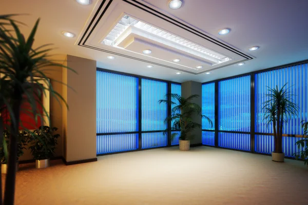Άδειο επιχειρηματικό γραφείο ή διαμέρισμα δωμάτιο πολυόροφο κτίριο εσωτερικό — Φωτογραφία Αρχείου