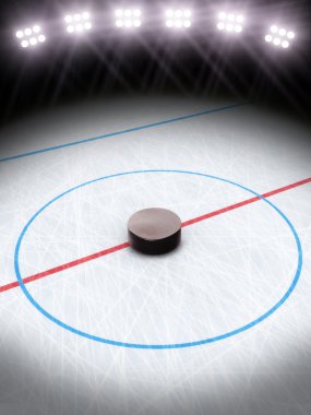 buz hokeyi ışıkları altında. metin veya kopya alanı için Oda.