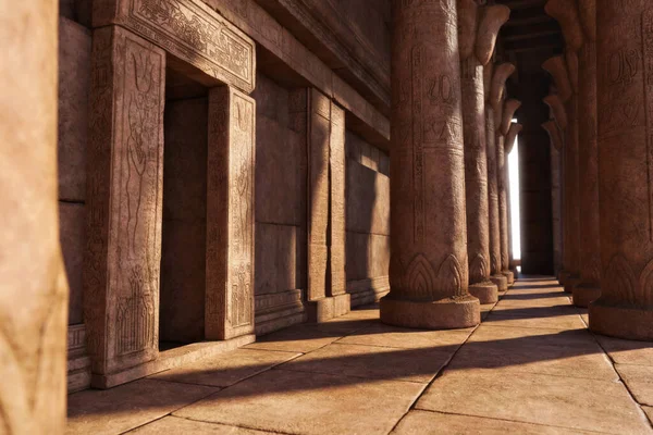 古代エジプト建築の背景 3Dレンダリング — ストック写真