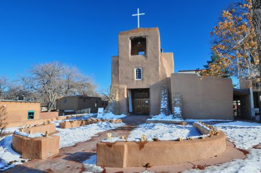 San Miguel Mission Chapel, Santa Fe, New Mexico. clipart