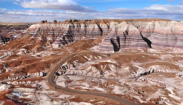 Mavi Mesa'da Kuzey Doğu arizona ABD içinde taşlaşmış orman Milli Parkı. — Stok fotoğraf