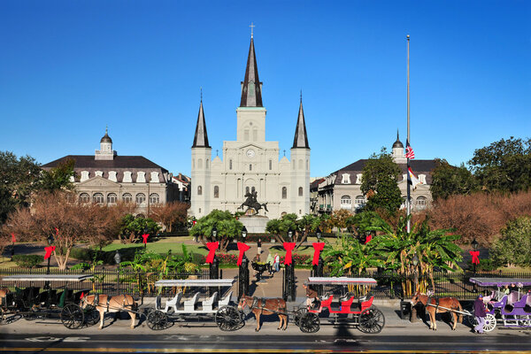 The Saint Louis Cathedral-Basilica, French Quarter, New Orleans, Louisiana USA.