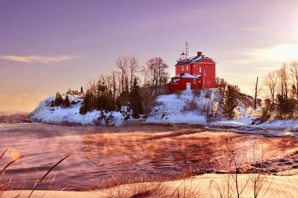 Marquette Harbor Lighthouse, Michigan EUA — Fotografia de Stock