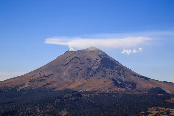 Nuage Cendres Dessus Volcan Actif — Photo