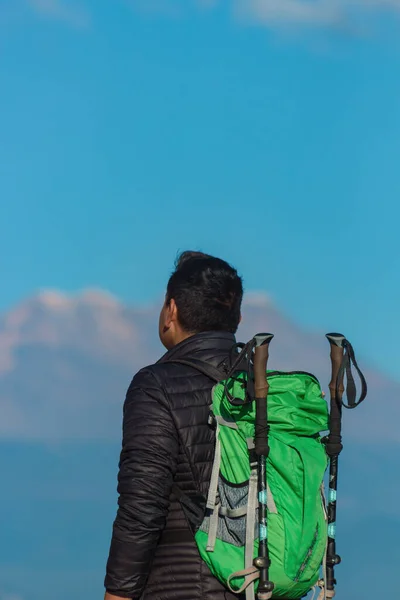 Backpacker Mountains Mexico — Stockfoto