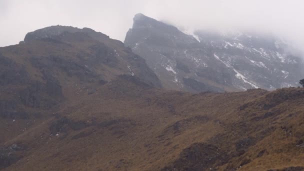 Volcán Iztaccihuatl en el Parque Nacional Popocatepetl, México — Vídeos de Stock