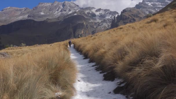 Ηφαίστειο Iztaccihuatl στο Εθνικό Πάρκο Popocatepetl, Μεξικό — Αρχείο Βίντεο