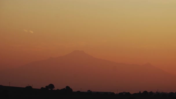 The malinche volcano at sunrise — 비디오