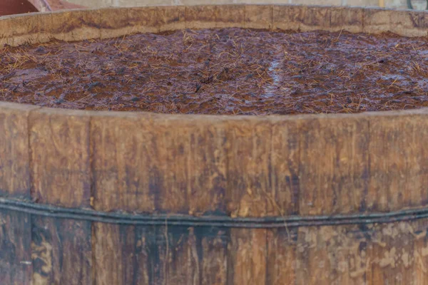 Maguey Fiber Fermenting In Wooden Vats — Stockfoto