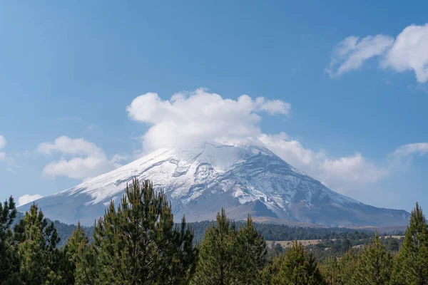 Crater Clouds Popocatepetl Volcano Mexico — Stock Photo, Image