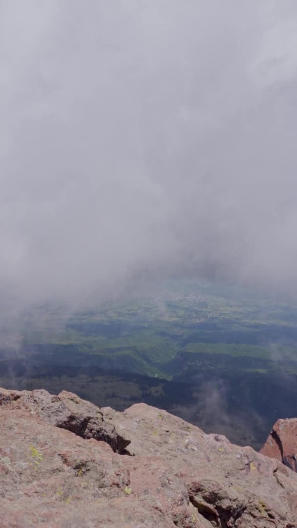 Panorama Dari Lanskap Gunung Puebla Meksiko Rekaman Berkualitas Tinggi — Stok Video