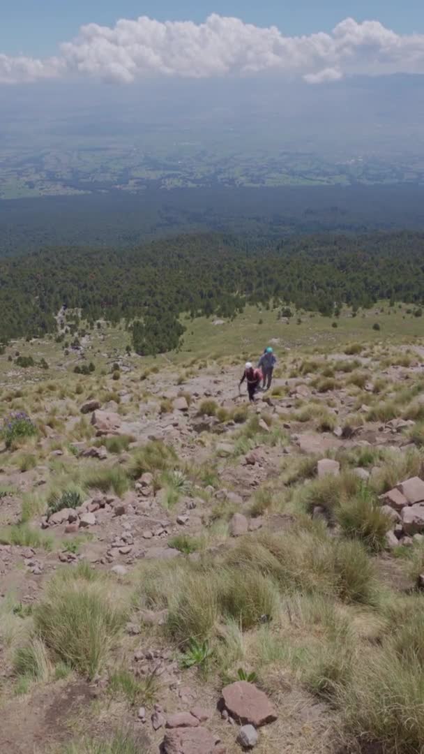 Panorama Dari Lanskap Gunung Puebla Mexico — Stok Video