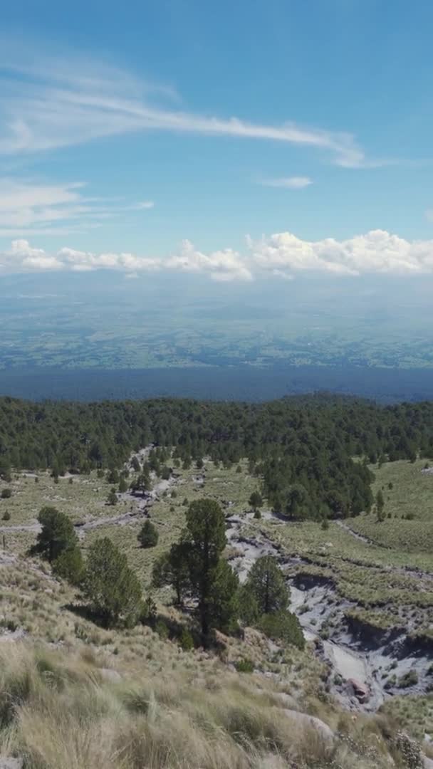 Panorama Över Ett Bergslandskap Puebla Mexico — Stockvideo
