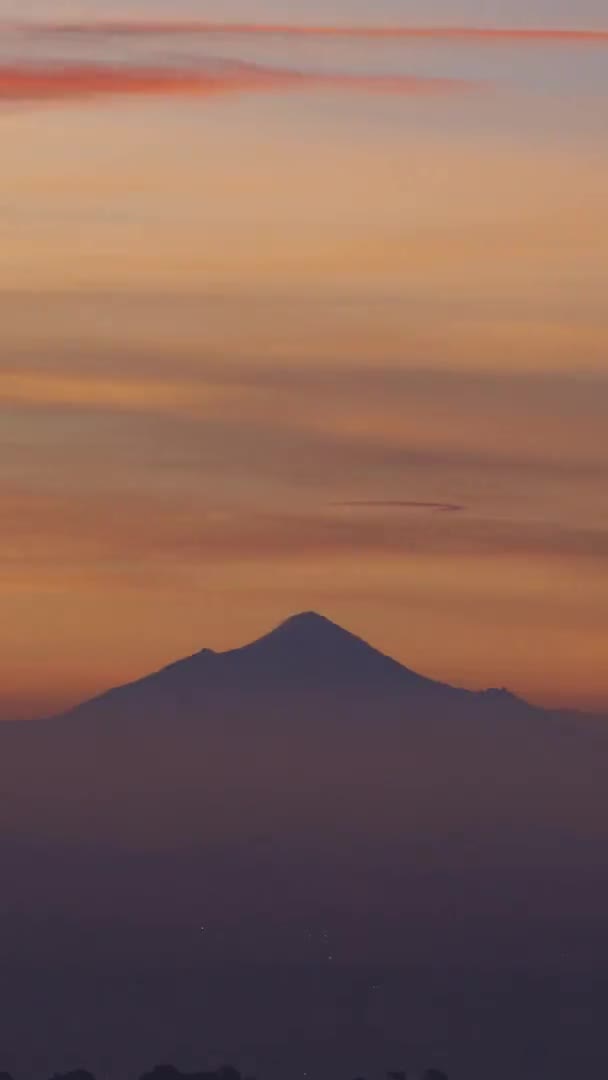 Spektakularny Wschód Słońca Nad Górami Puebla — Wideo stockowe