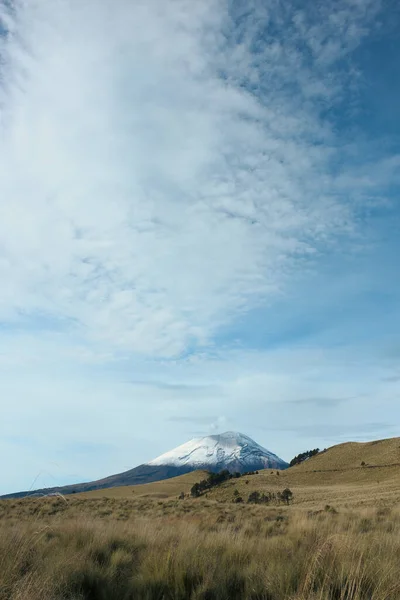 Verticaal Schot Van Vulkaan Popocatepetl Puebla Mexico — Stockfoto