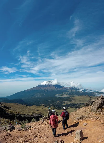 Panoramic Volcano Popocatepetl Puebla Mexico — Stockfoto