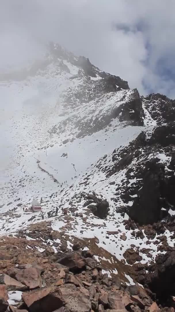 Панорамный Вулкан Iztaccihuatl Мексике — стоковое видео