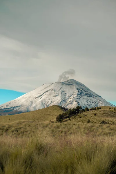 Snowy Crater Active Volcano Mexico — Fotografia de Stock