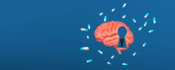 Clever Drugs Age Technology Brain Concept ロイヤリティフリーのストック写真