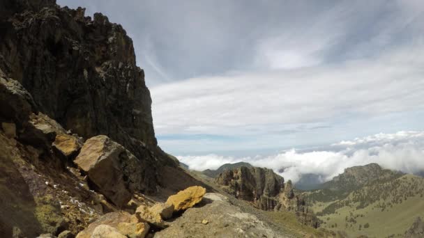 Time Lapse Clouds Moving Iztaccihuatl Volcano Mexico — Vídeos de Stock