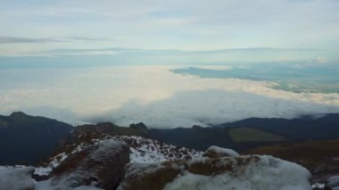 a Panoramic view of the iztaccihuatl volcano in Mexico