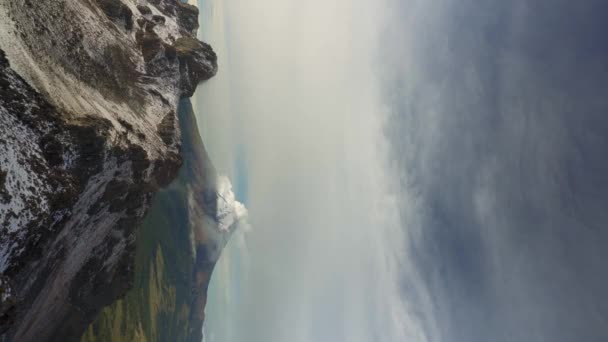 View Panoramic Popocatepetl Volcano Puebla Mexico — Vídeo de Stock