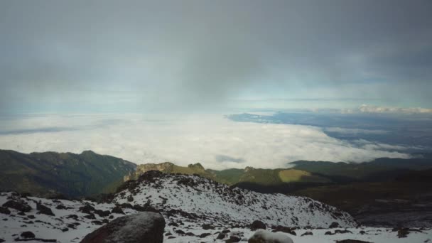 Panoramic View Iztaccihuatl Volcano Mexico — Stockvideo