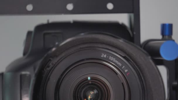 Camera Photo Studio Backdrop Light Equipment High Quality Footage — Vídeo de Stock