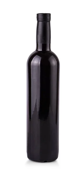 Red wine bottle isolated on white background — Stock Photo, Image