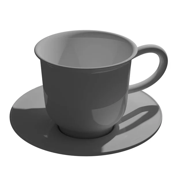 Керамический Кофе Кубок Изолированный Фон — стоковое фото