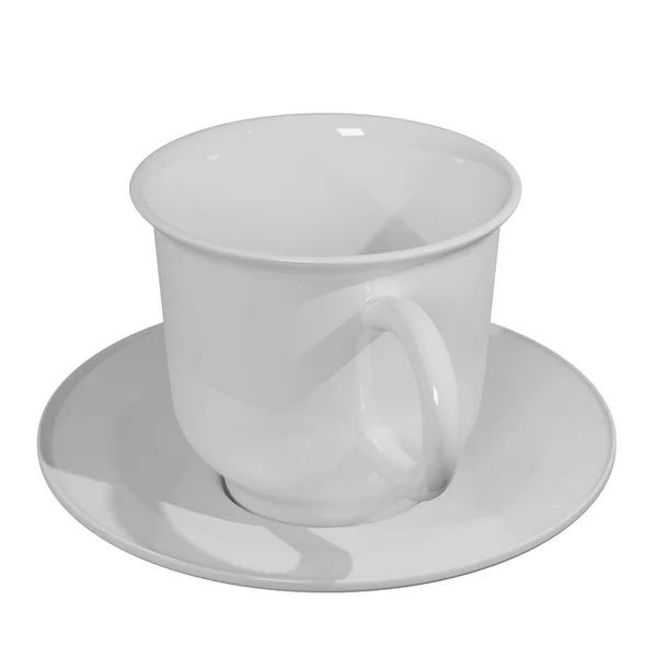 Keramische Kaffeetasse Isolierten Hintergrund — Stockfoto