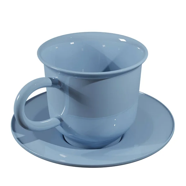 Colore Pastello Ceramica Caffè Tazza Isolato Sfondo — Foto Stock