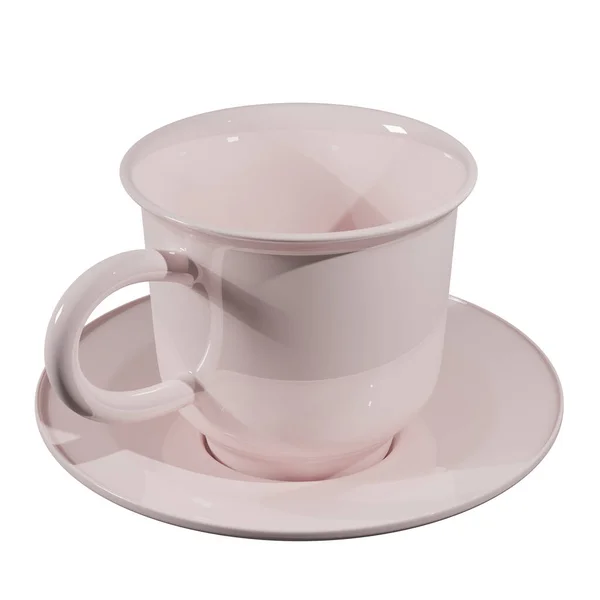 Pastelowy Kolor Ceramiczny Filiżanka Kawy Pojedyncze Tło — Zdjęcie stockowe