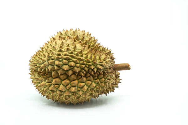 Whole Thailand Durian Fruit White Background Isolated Durian King Fruit — Zdjęcie stockowe