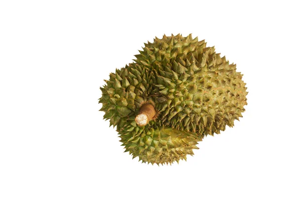 Isolerat Thailand Durian Vit Bakgrund Ovanifrån Bild Hela Durian Kungen — Stockfoto