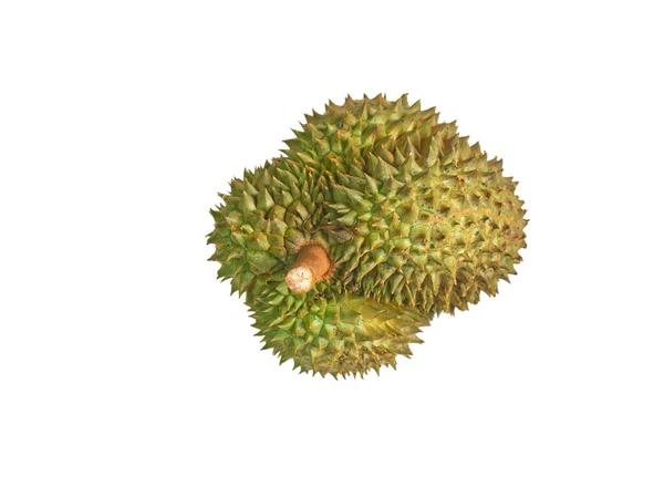 Odizolowany Widok Góry Cała Tajlandia Dojrzałe Durian Białym Tle — Zdjęcie stockowe