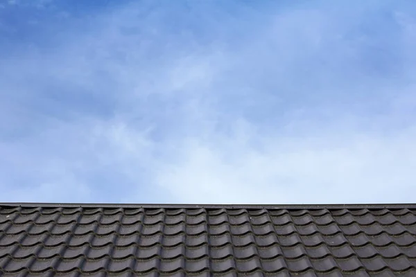 Metal Roof Blue Sky Clouds Protection Real Estate Royalty Free Stock Images
