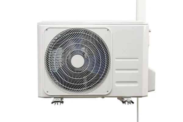 Condensing Unit Air Conditioning Systems Isolated White Clipping Path Condensing — Stock Photo, Image