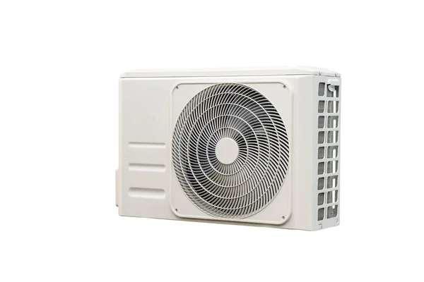 Condensing Unit Air Conditioning Systems Isolated White Clipping Path Condensing — Stock Photo, Image