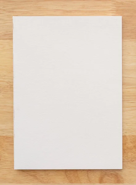 Λευκό Εξώφυλλο Του Βιβλίου Ζωγραφικής Για Ξύλο Για Την Τέχνη — Φωτογραφία Αρχείου
