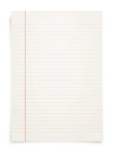 Wit Papier Blad Geïsoleerd Wit Met Clipping Pad Witte Notebook — Stockfoto