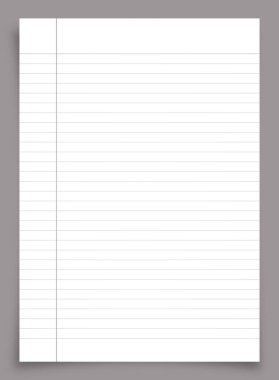 Beyaz kağıt çarşaf. Kağıt altlık. Eğitim ve iş geçmişi için defter kağıdı.