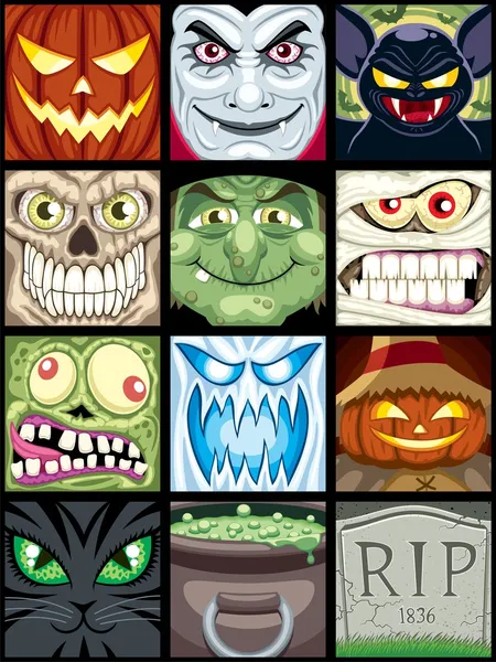 Halloween Avatars — Stockvector