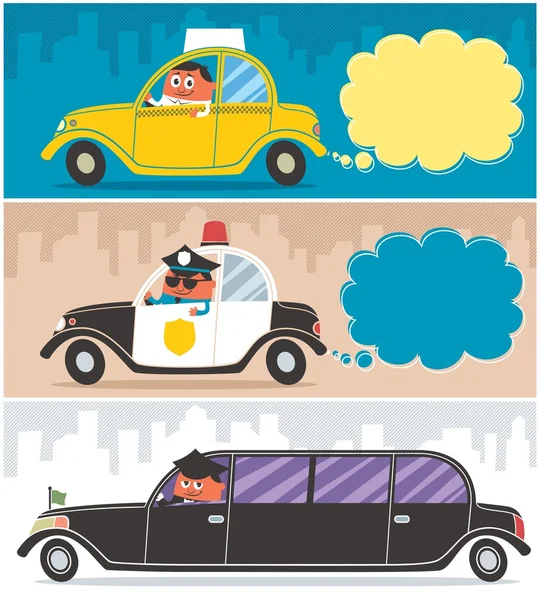 Αυτοκίνητα & οδηγοί — Διανυσματικό Αρχείο