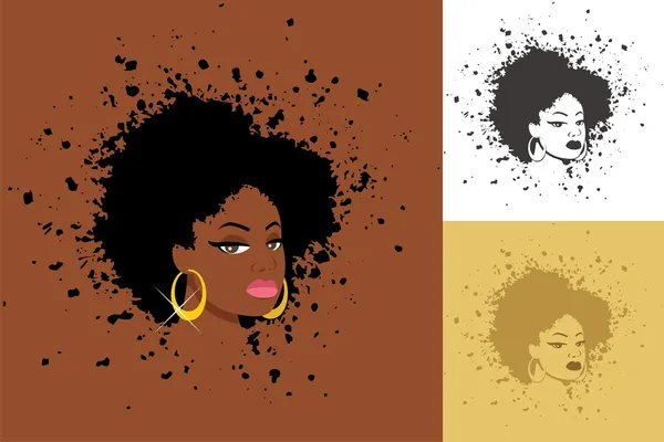 Afro dame — Stockvector